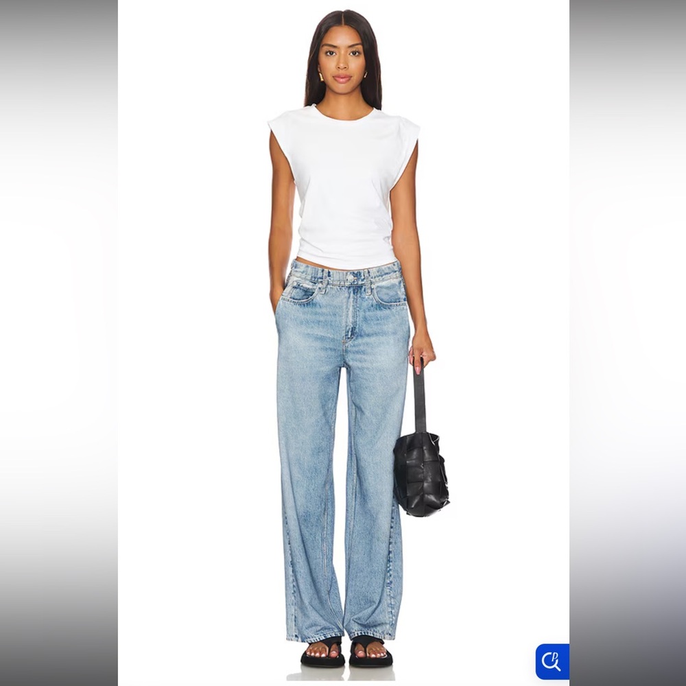 Rag & Bone Wide Leg Mira Mar Jeans in Valentina - Size Small